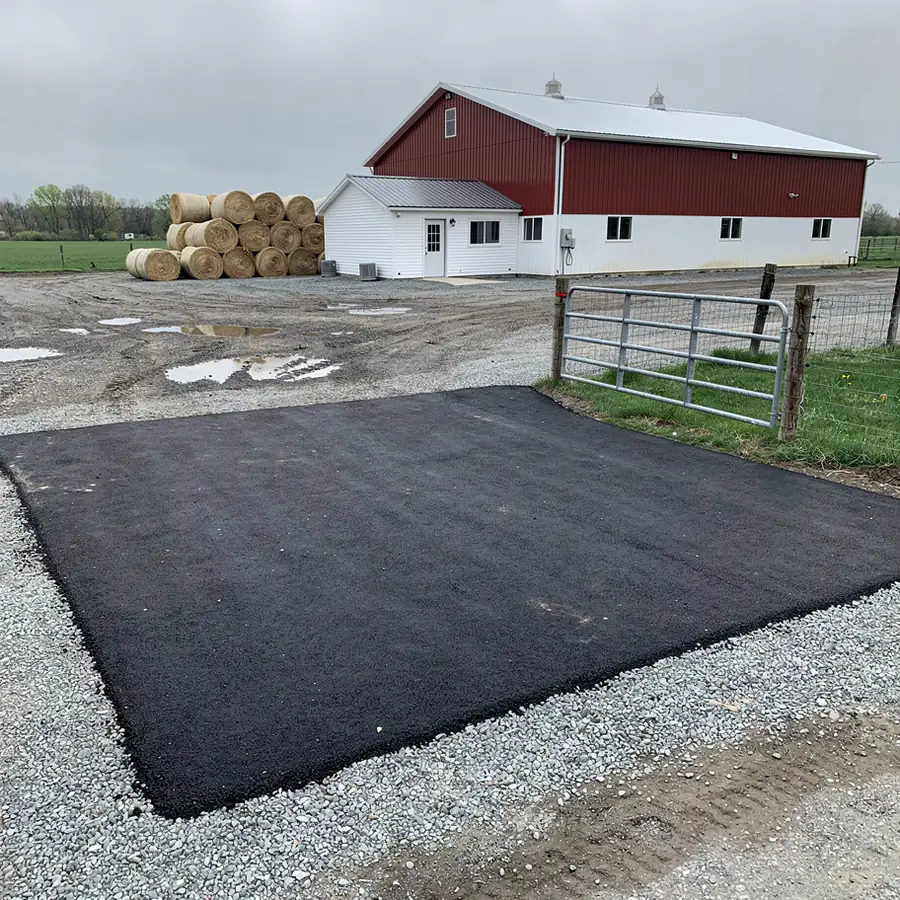Asphalt milk truck turnaround Wellesley farm Asphalt milk truck turnaround Wellesley farm