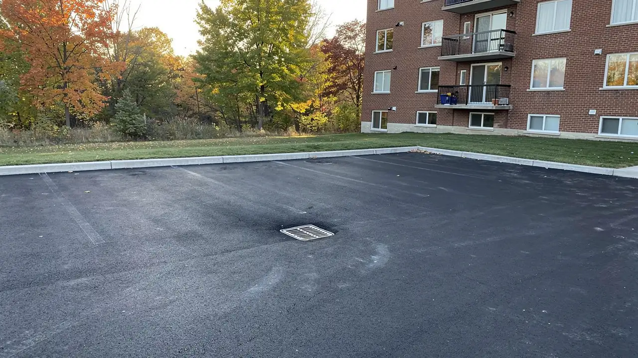 Newly paved condo parking lot in Waterloo Newly paved condo parking lot in Waterloo