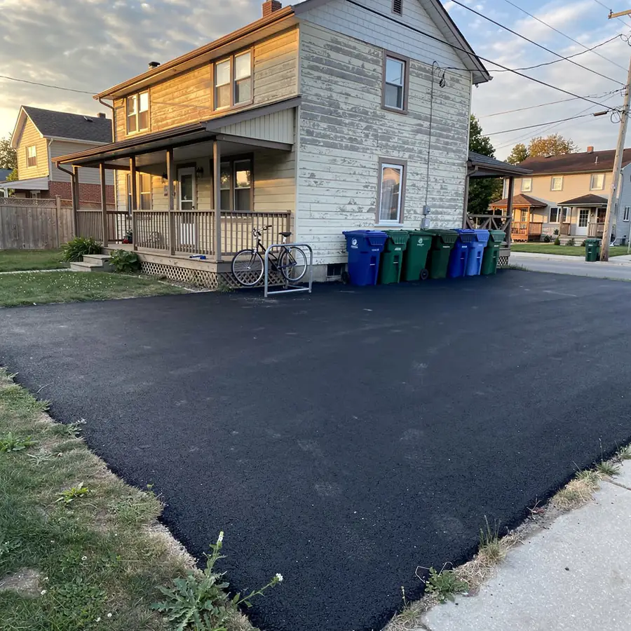 Paved student rental parking in Northdale