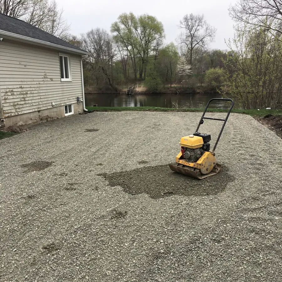 Regraded driveway near Nith River New Hamburg